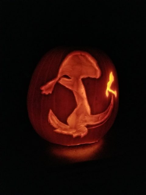 Charmander pumpkin carving