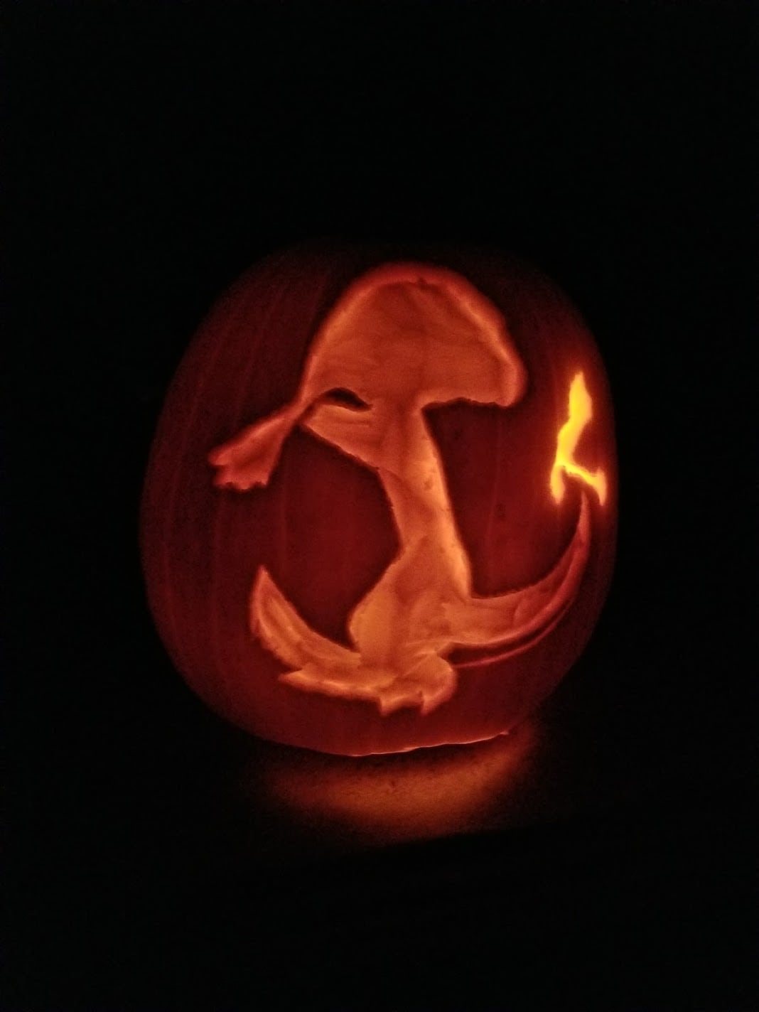 Charmander pumpkin carving