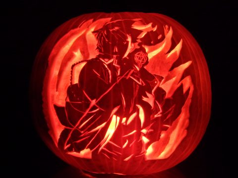 Colonel Mustang pumpkin carving