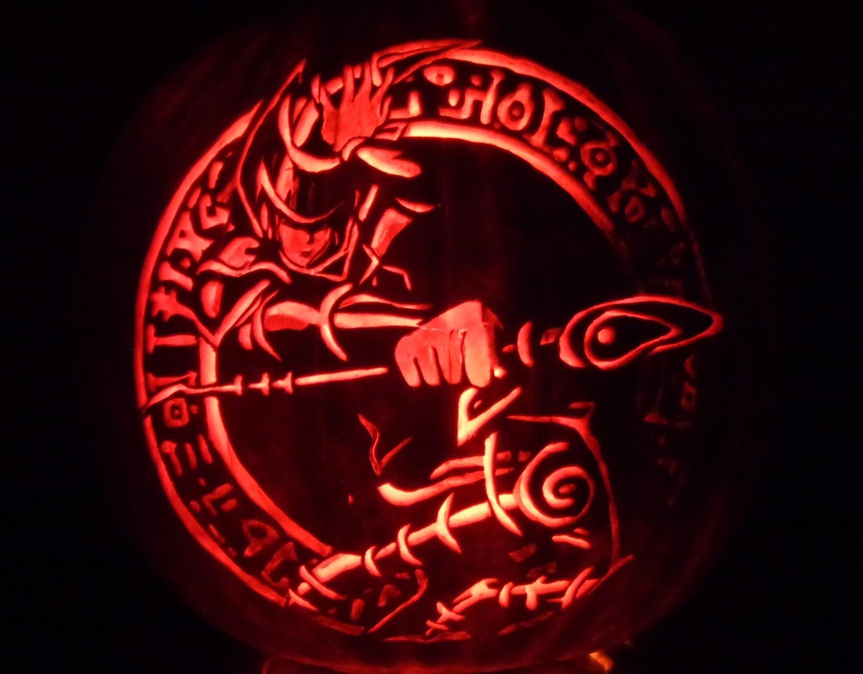 Dark Magician pumpkin carving