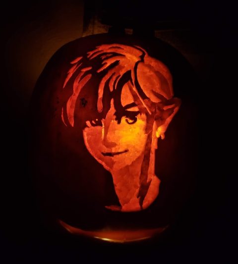 Link pumpkin carving