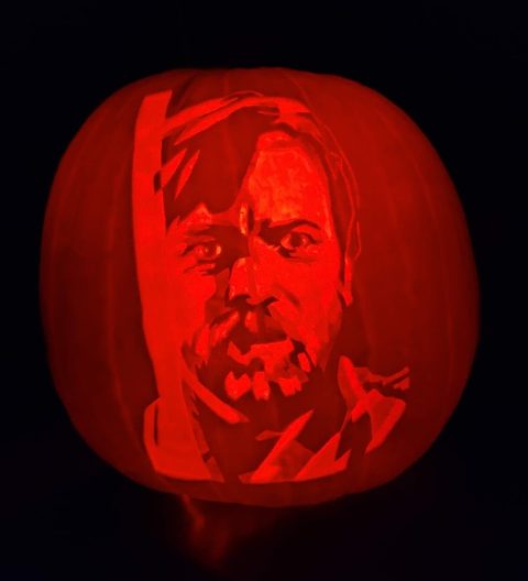 Obi Wan Kenobi pumpkin carving