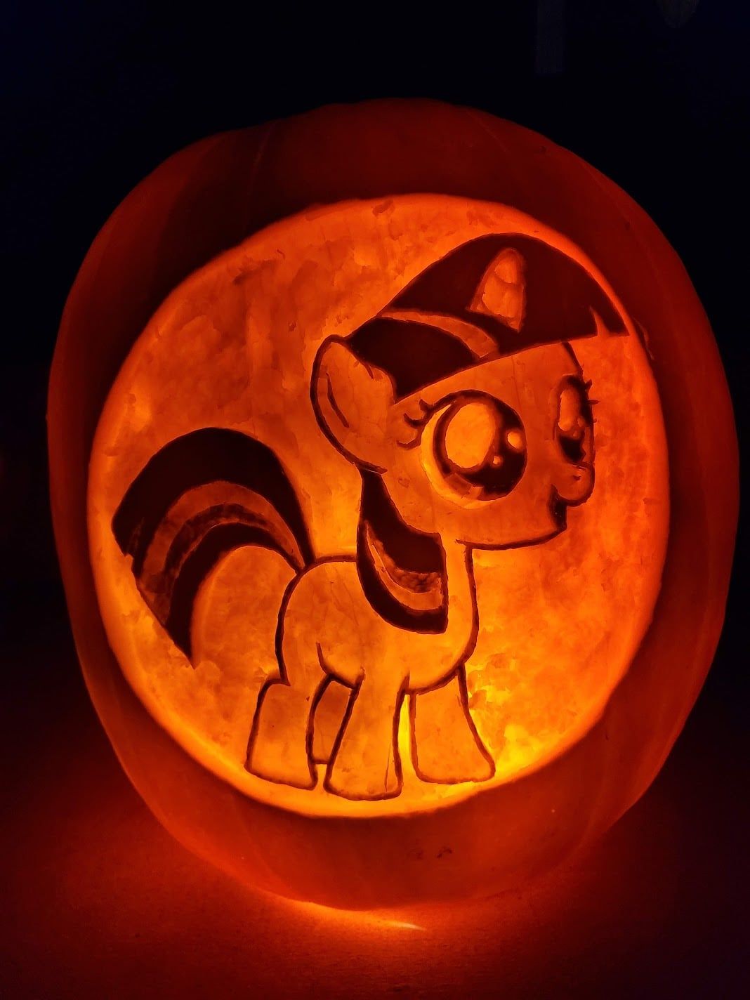 Twilight Sparkle pumpkin carving