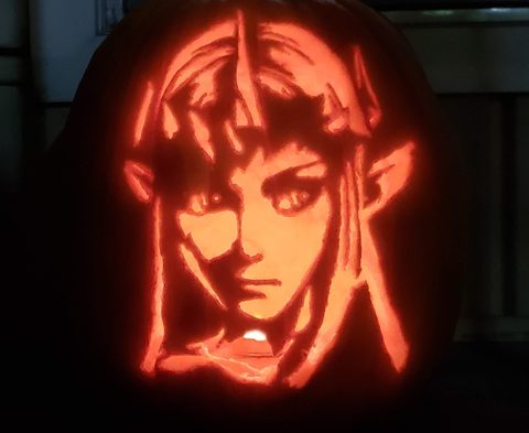 Zelda pumpkin carving