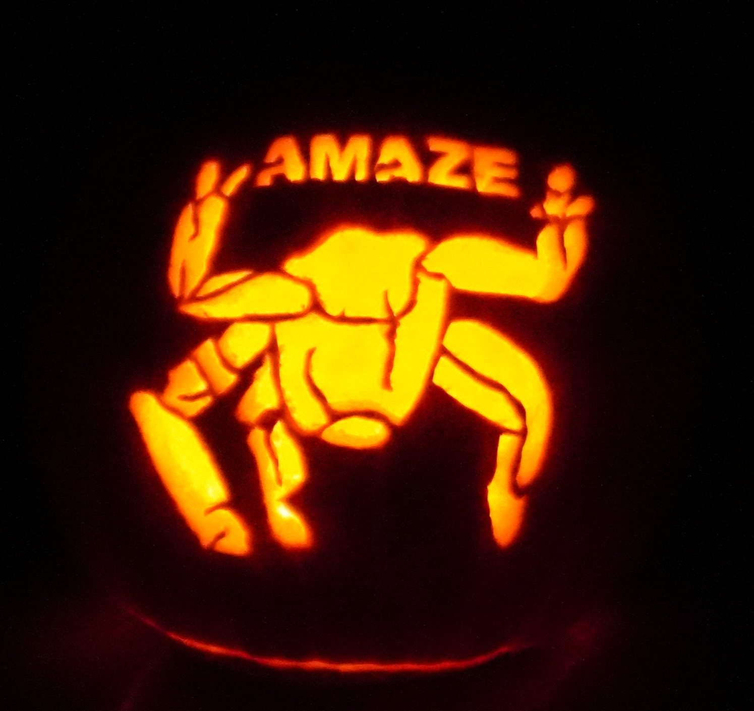 Rocky pumpkin carving